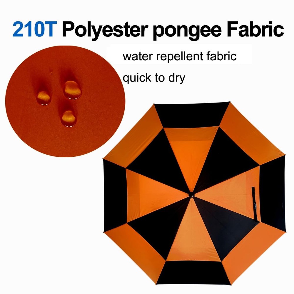 Vented Golf Umbrella 54/62/68 Inch Automatic Extra Large Windproof Oversize S...