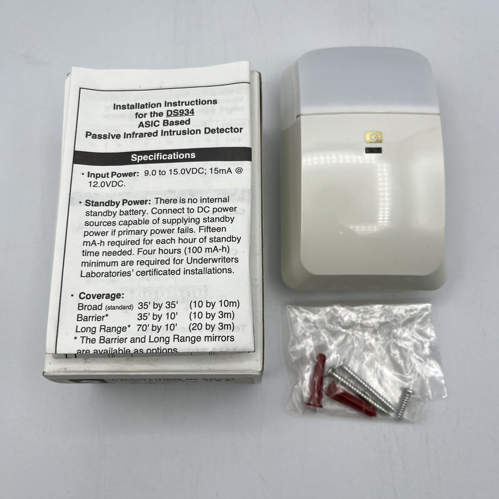 Security Alarm Motion Analyzer Passive Infrared Detector DS934 Detection Systems