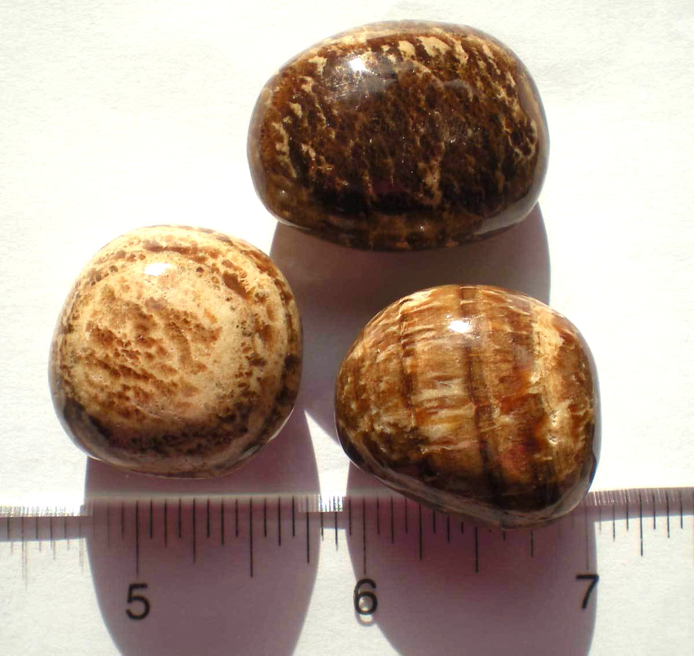 Aragonite - Peru - 3 Tumbled Stones rt397b