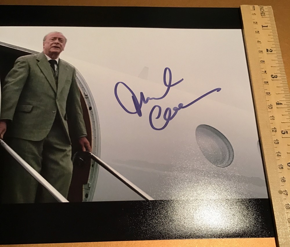 Autographed Michael Caine signed 8 x 10 Getting On Plane COA