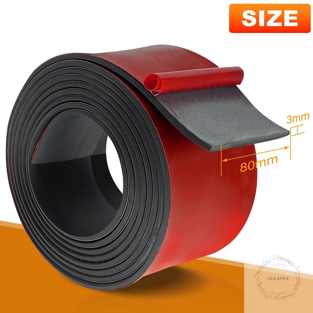 Neoprene Rubber Strips, Self Adhesive Solid Rubber Sheets Rolls for Pads, Crafts