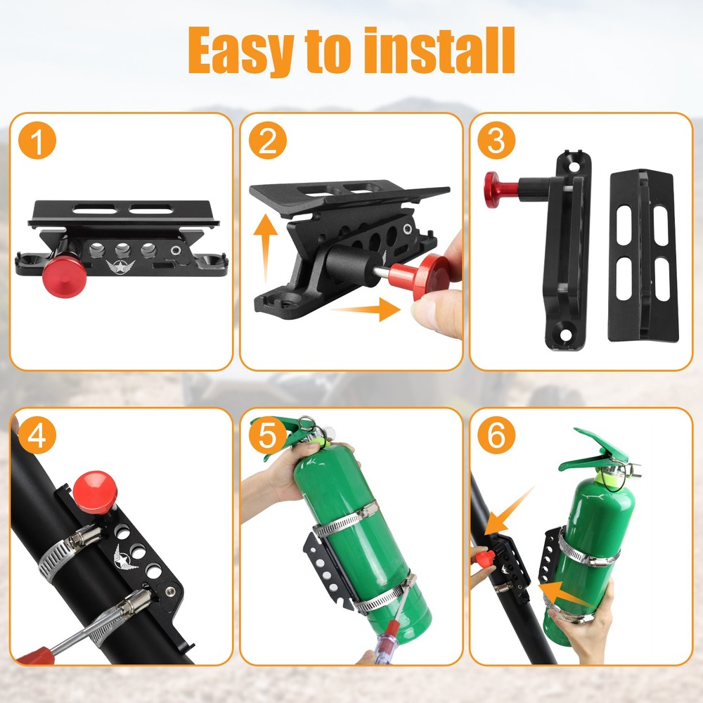 Fire Extinguisher Holder Adjustable Roll Bar Fire Extinguisher Mount Bracket