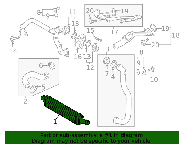 Genuine Audi Inter-Cooler 8W0-145-805-AC