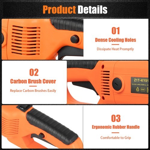 Handheld Electric Pipe Threader Threading Machine With 6 Pipe Cutter 1/2" - 2"