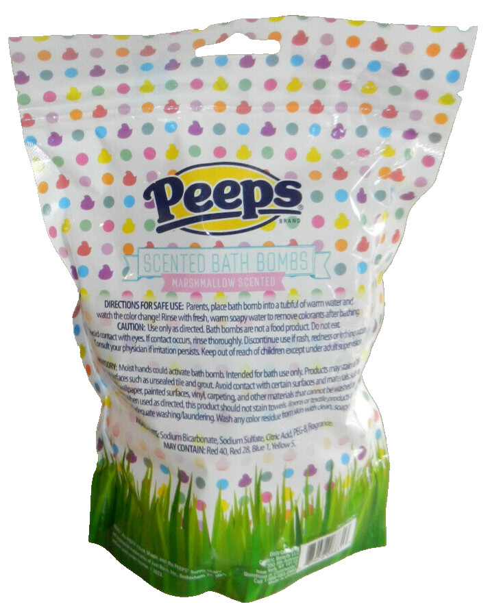 Easter Peeps 7 Pack Scented Bath Bombs Marshmallow Berry & Bubble Gum Scent
