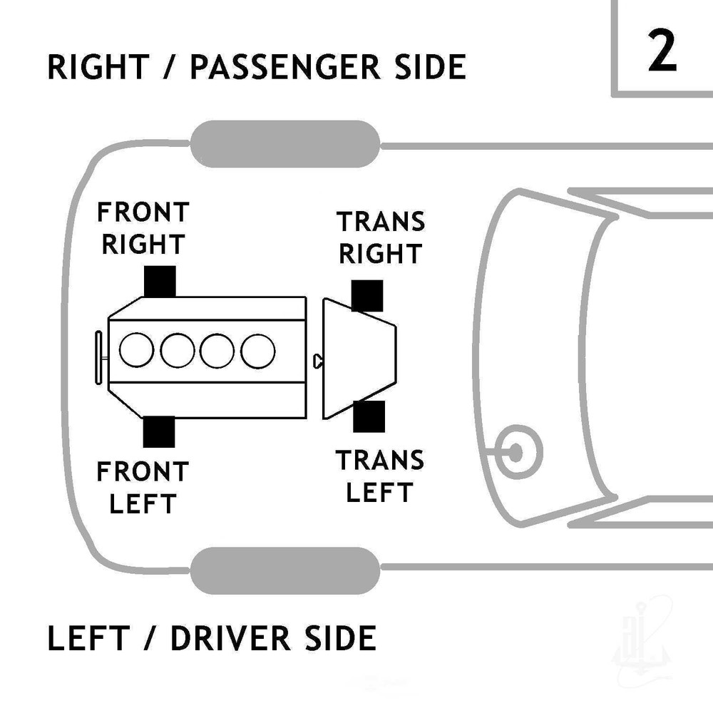 Manual Transmission Mount-Trans Mount Anchor 9656
