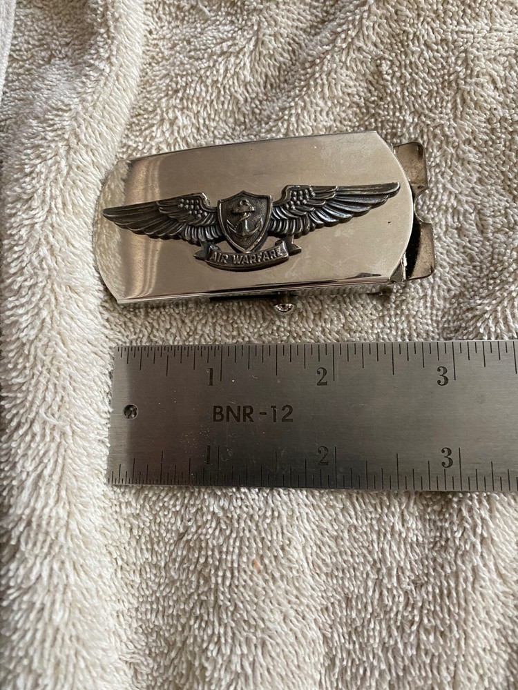 Vintage Air Warefare Belt Buckle Wings Solid Brass