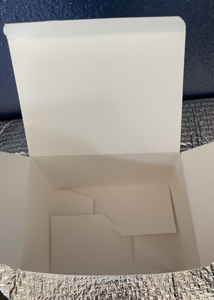 Paperboard White (15 PACK) - 7” / 5” / 4.375” -Pop up Hinged Lid Auto Bottom