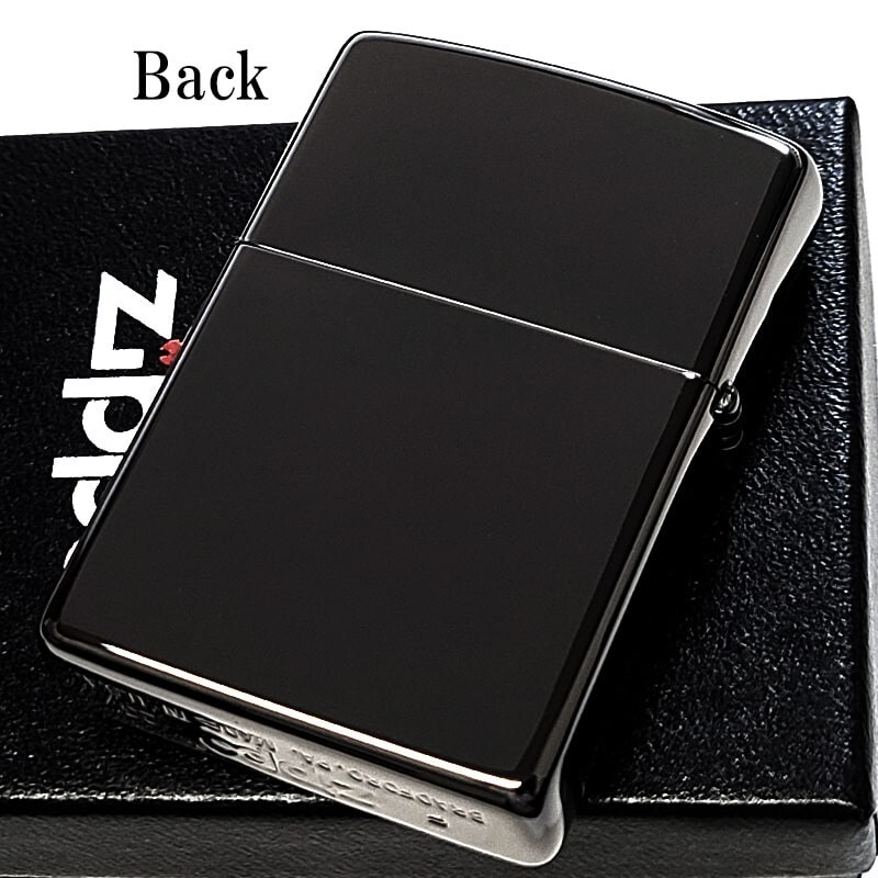 Zippo Cross Metal Silver Black One Sided Processing Etching Engraving Lighter