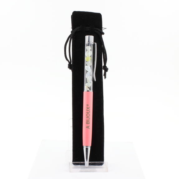 Brazilian Ruby Mineral Pen. Pink Color.