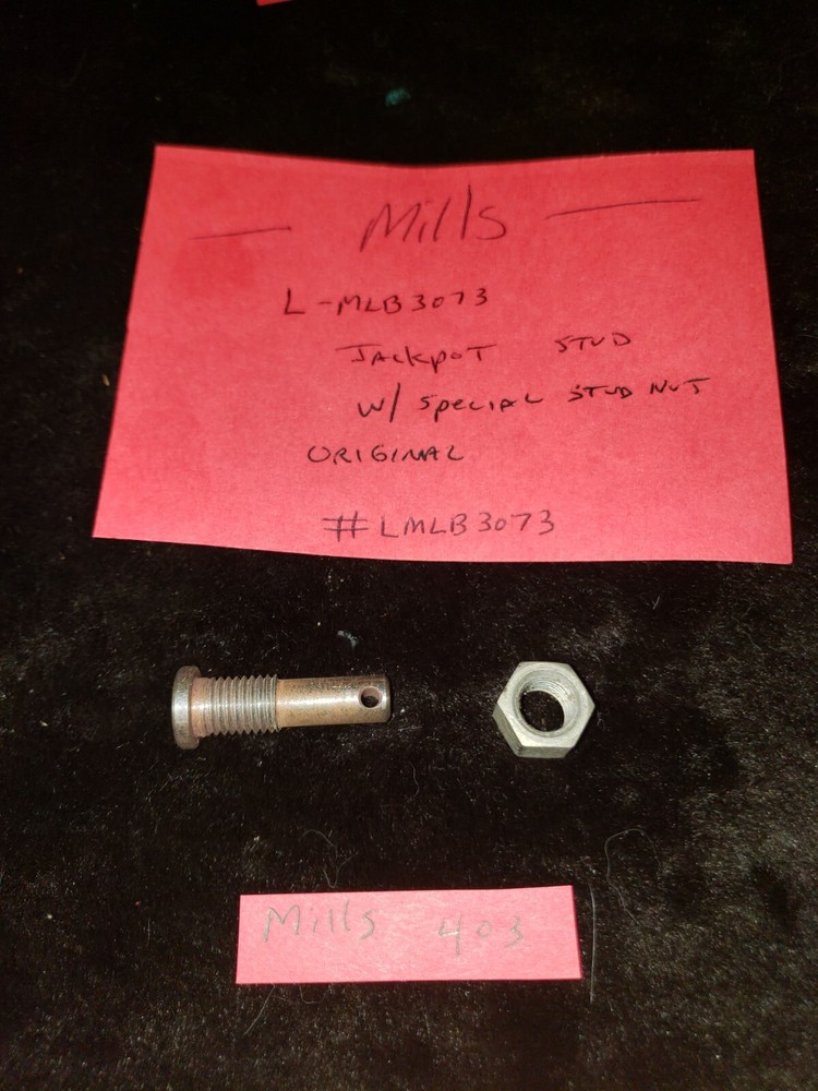 Set of ORIGINAL REPLACEMENT MILLS Jackpot STUD & STUD NUT #LMLB3073 - 403