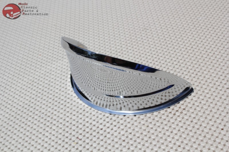 5" Custom Headlight Headlamp Visors Chrome 4 Half Moons and 4 Visors