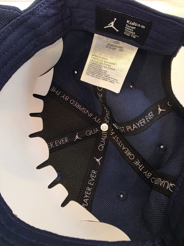 NEW Nike Jordan Navy Blue Structured Adjustable Strapback Cap Hat Youth OS