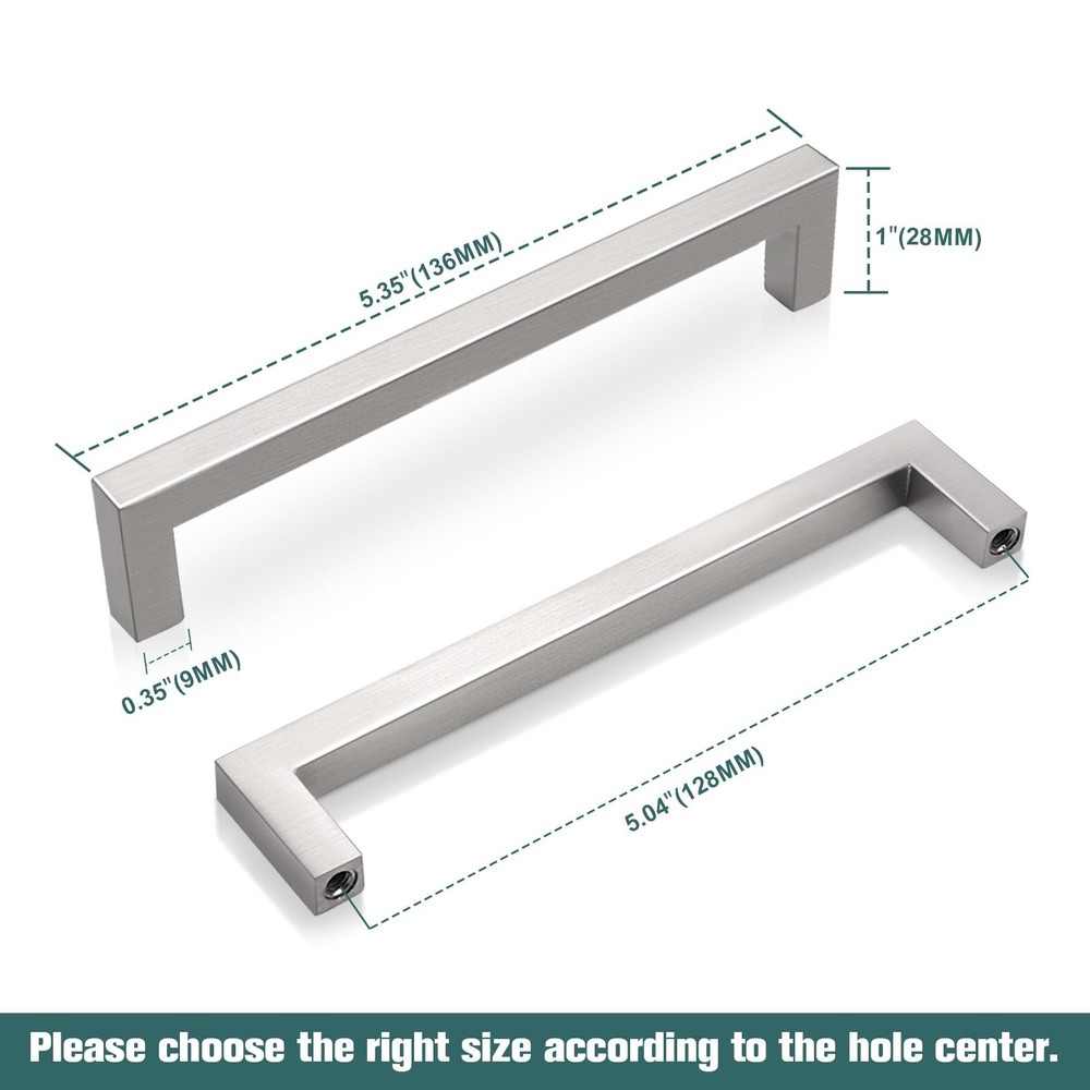 Cabinet Pulls - Solid Zinc Alloy Kitchen Cabinet Handles & Knobs for Drawers,...