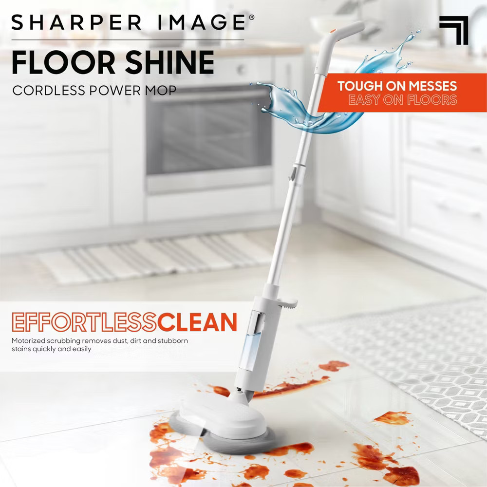 Sharper Image Floor Shine Cordless Power Mop White