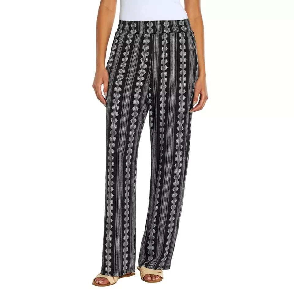 Three Dots Women's Elastic Pull On Pant with Pockets