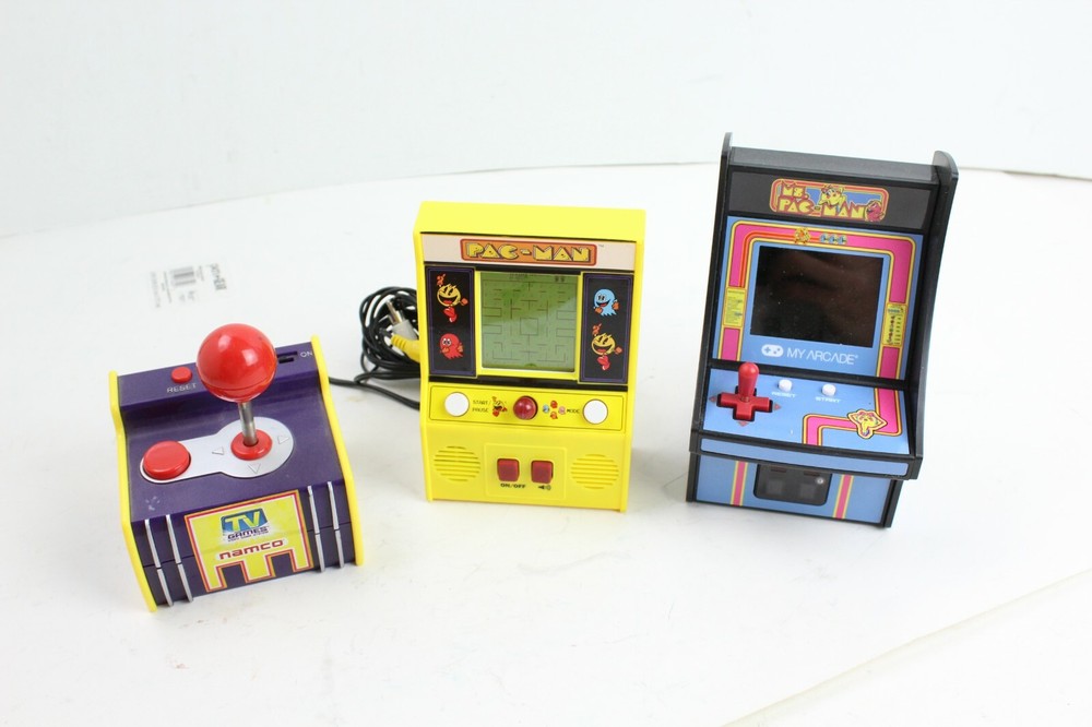 Pac Man portable arcade TV game lot pacman handheld