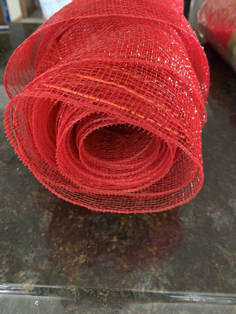 21 Inch X 10 Yards per roll Red Deco Mesh Rolls 2 Open Box