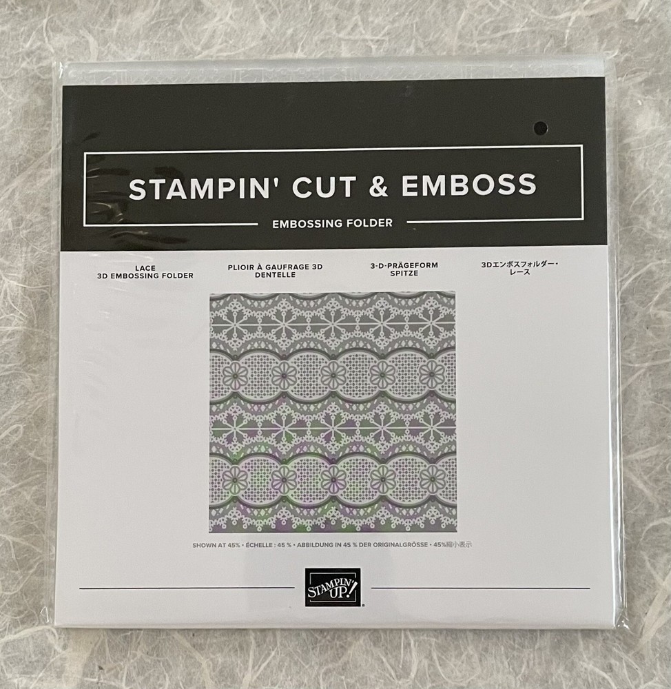 Stampin Up LACE 3D Embossing Folder NEW