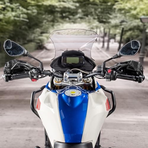 Motorcycle Windshield Deflector Double Bubble Windscreen Compatible with Clear