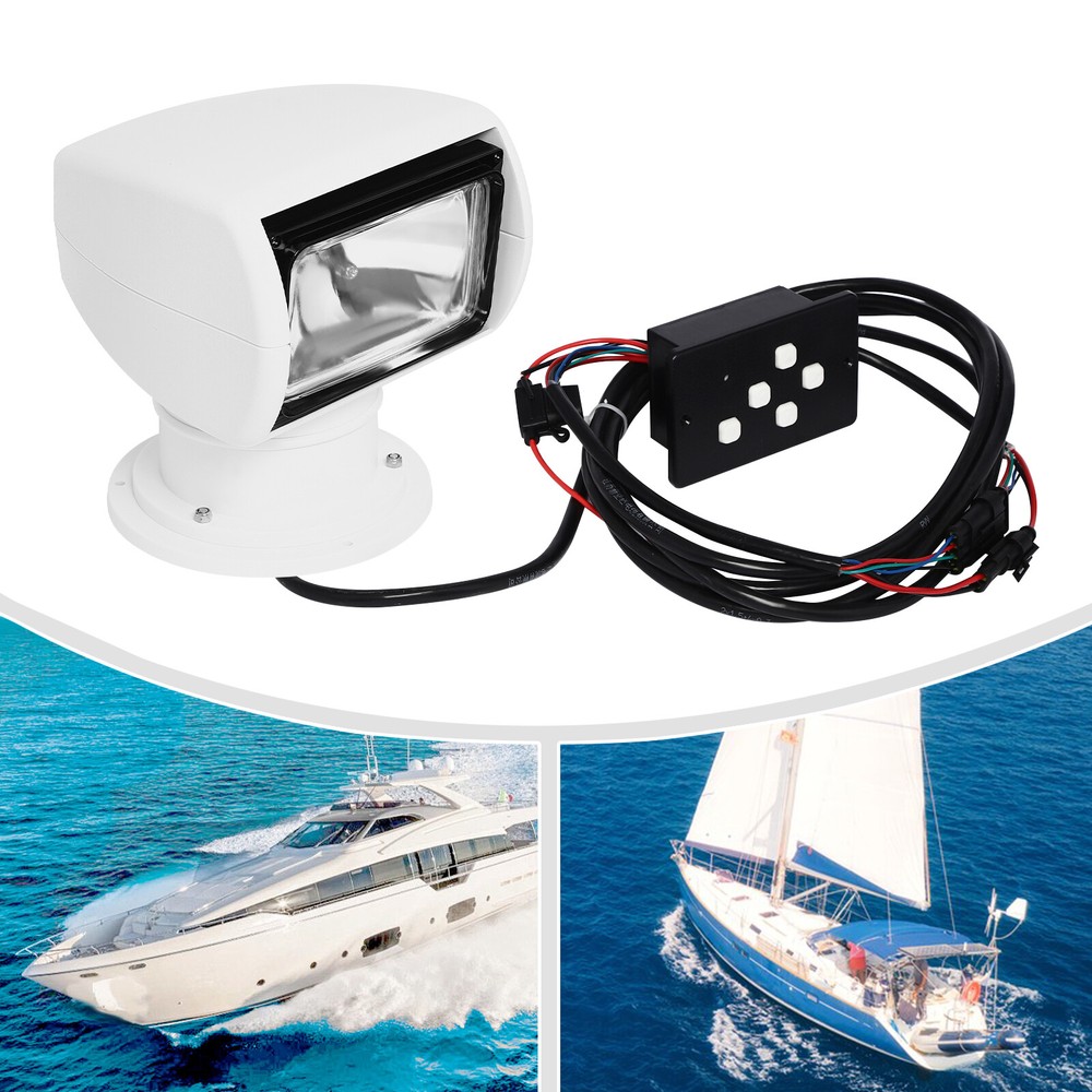 White Boat Searchlight Boat Spotlight 100W Remote Control Spotlights 110v