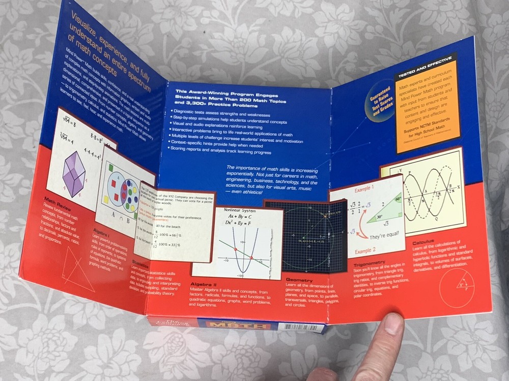 NIB The Learning Company Mind Power Math: High School for PC, Mac (A4)