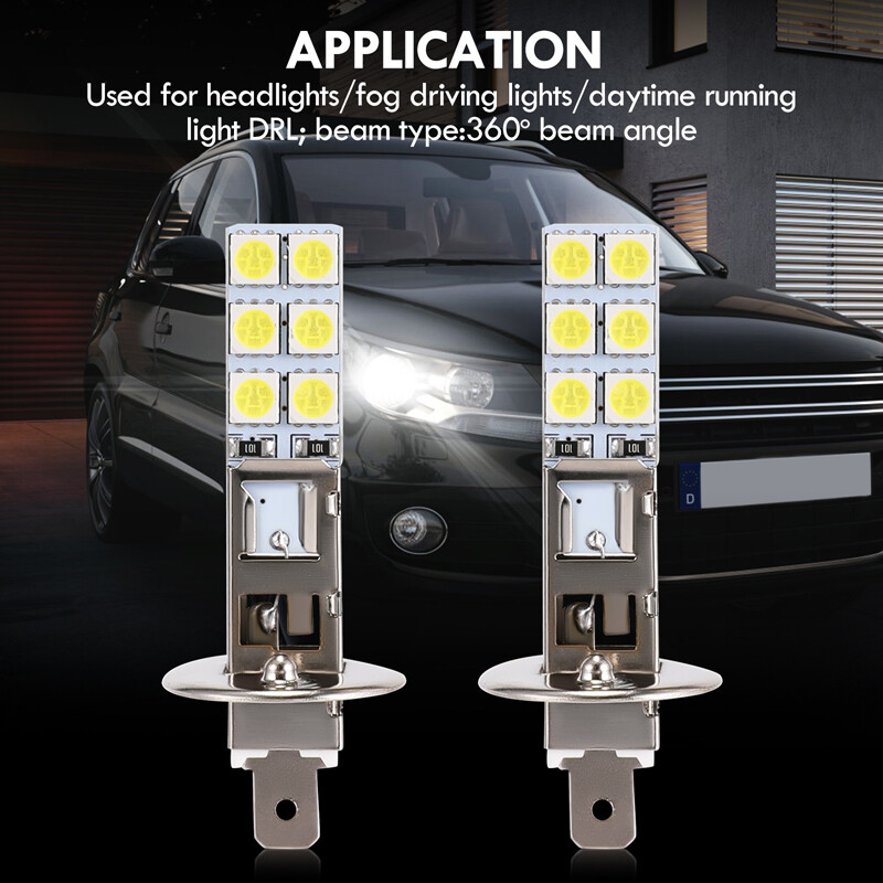 4x H1 LED Headlight Bulbs Conversion Kit High Low Beam Super Bright 6500K White