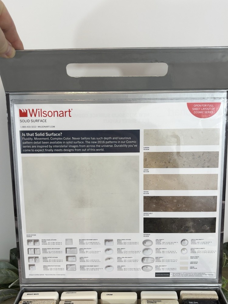 Wilsonart Solid Surface Sample Kit Box Of 76 2x2 Tiles Multicolor 2016