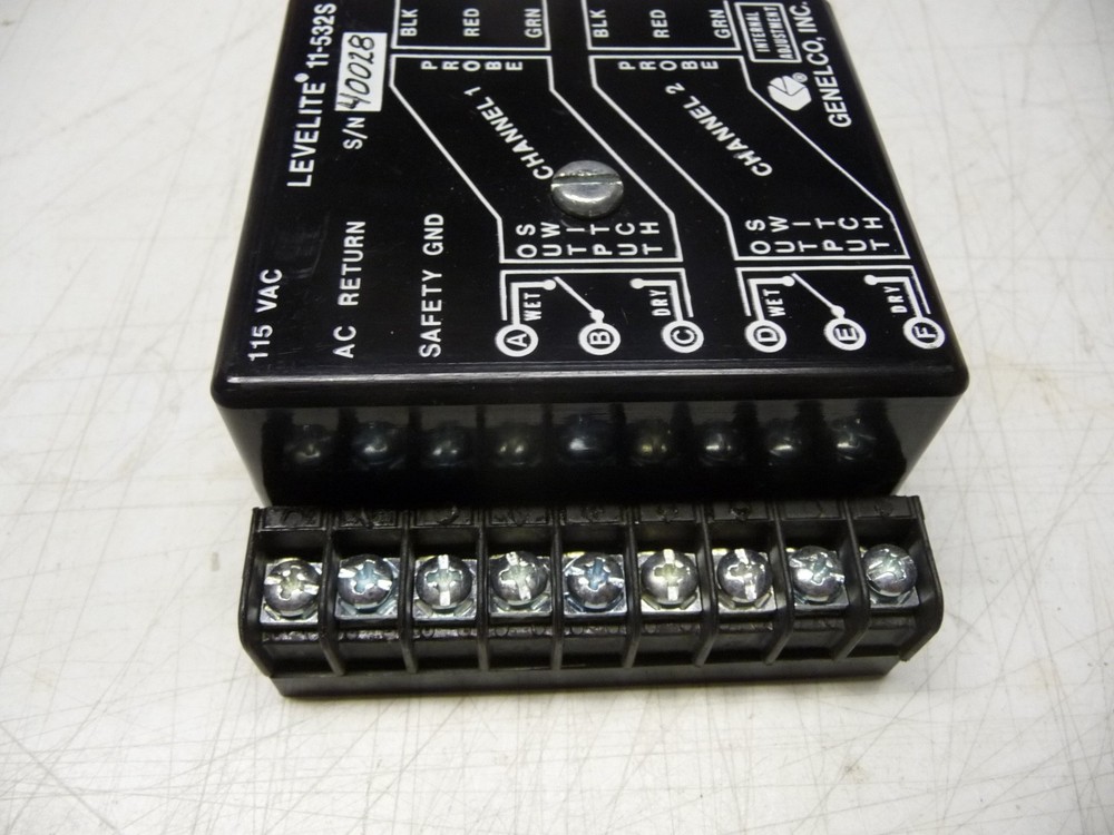 Levelite Model #11-532S, 2 Channel Level Controller, 2 - SPDT Contacts, 115 Vac