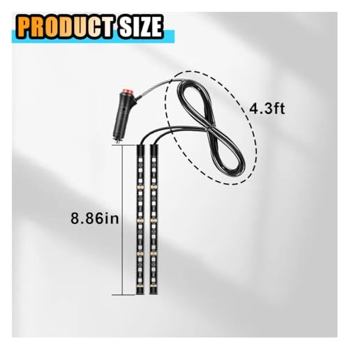 Universal Car LED Strip Light, Cigarette Lighter Auto Cigar Lighter Blue