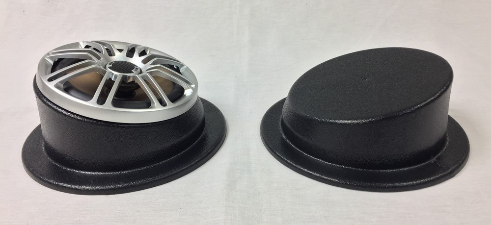 5.25 Speaker Pods - Angled, Round With Bottom and Mounting Flange