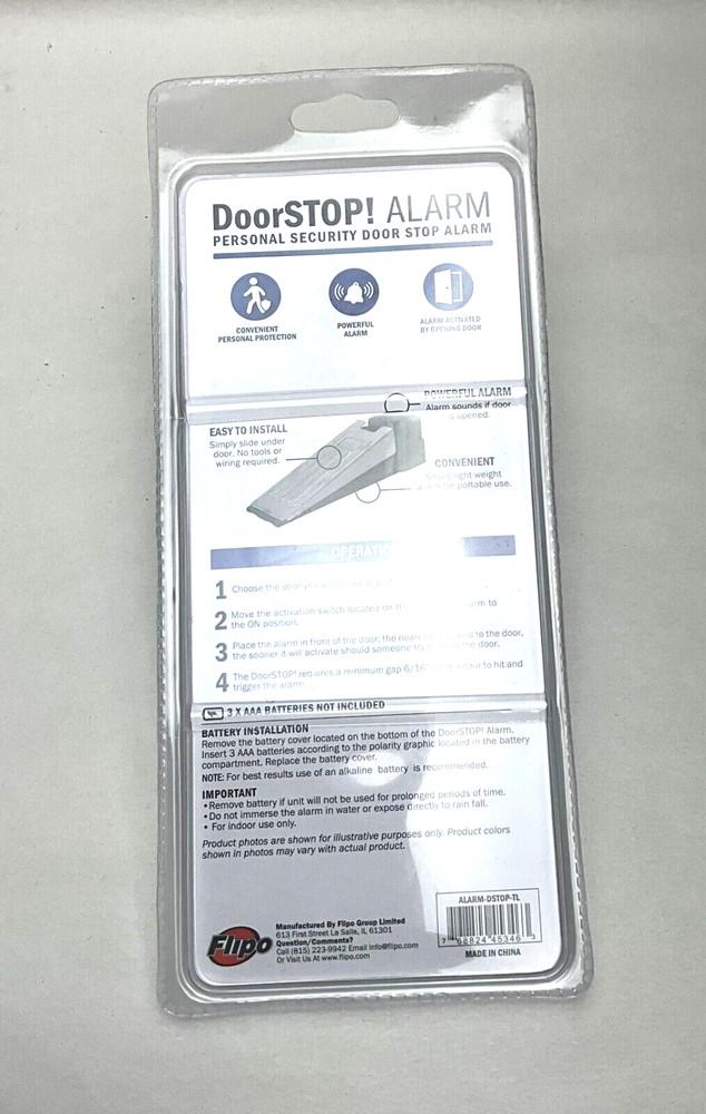 FLIPO SECURITY DOOR STOP ALARM