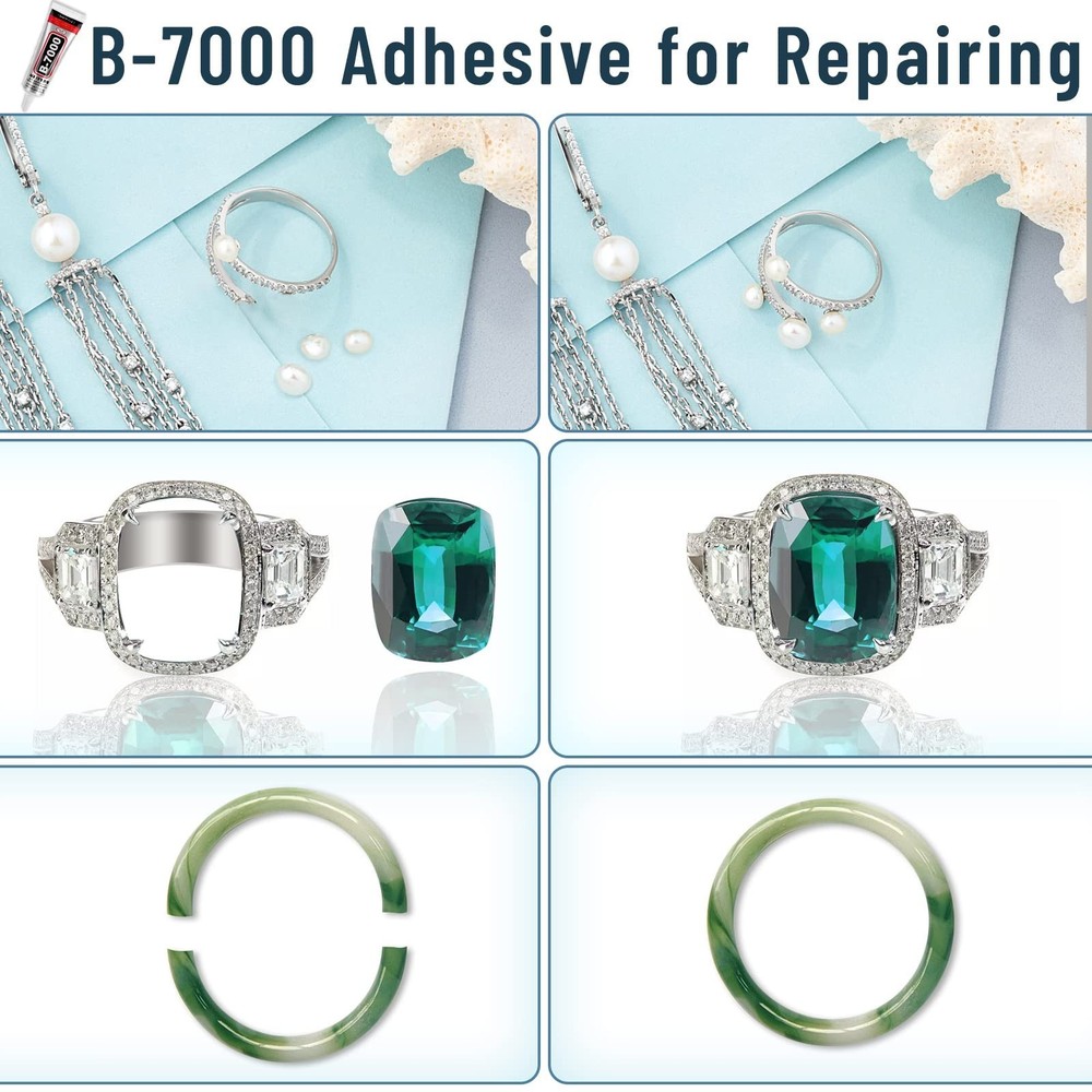 B-7000 Craft Glue for Jewelry Making, Multi-Function B-7000 Super Adhesive Gl...