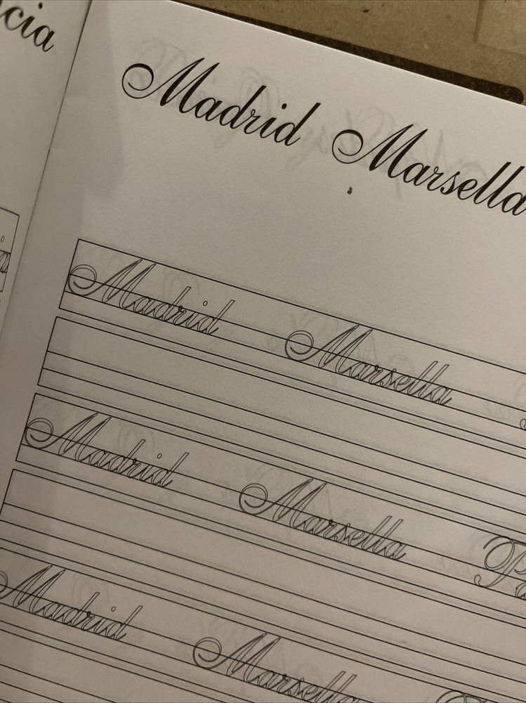 Calligraphy Activities Workbook in Spanish