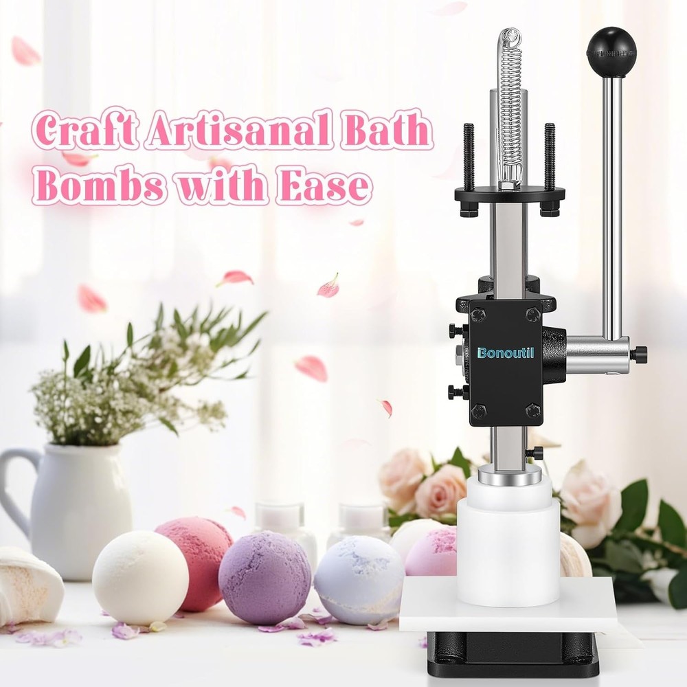 Heavy Duty Bath Bomb Press Machine Adjustable Mold Kit DIY Soap Maker Tool