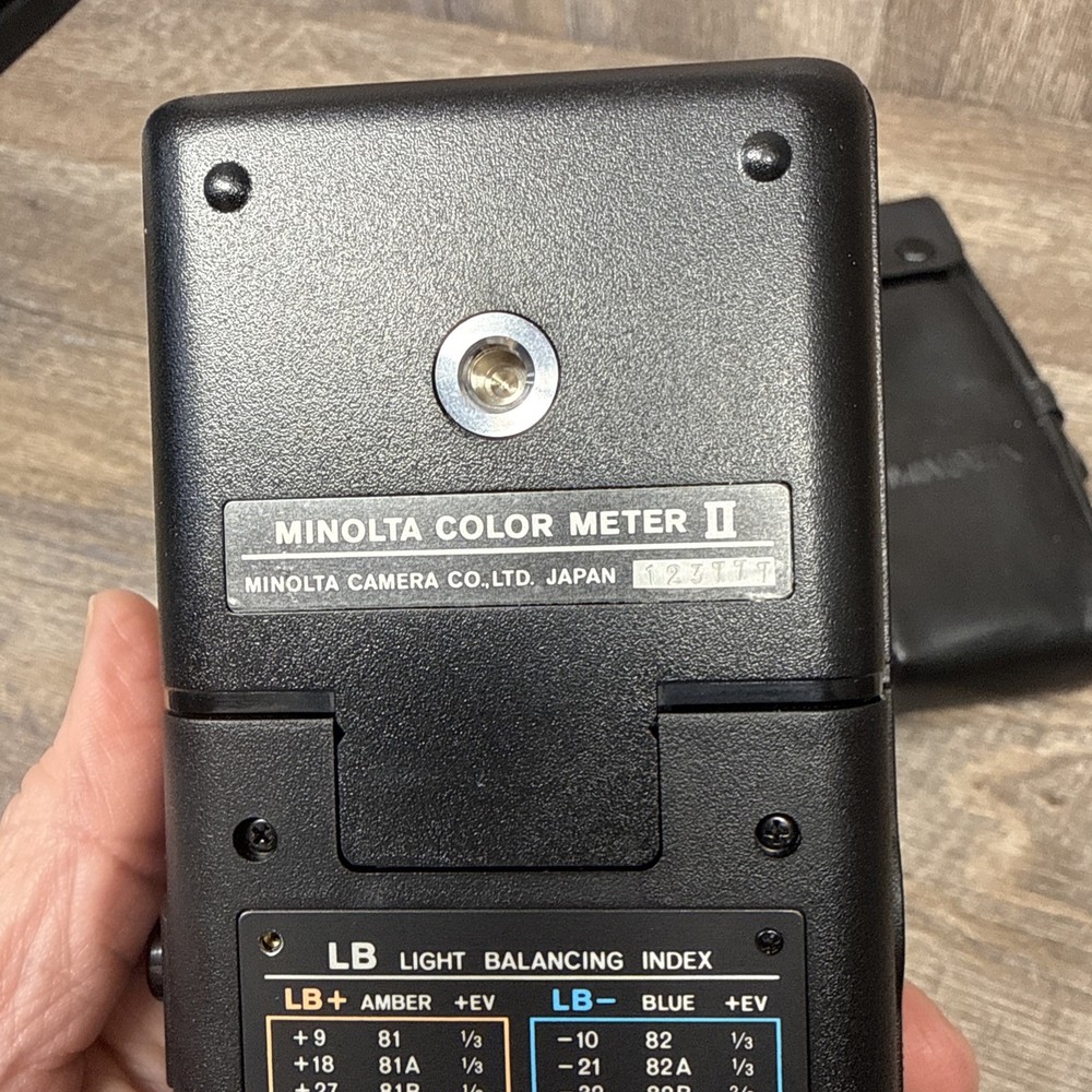 Konica Minolta Color Meter II w/ Case, Instruction Manual, Strap, & New Battery