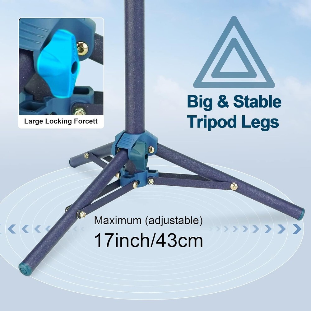 LINCO Pink/Blue T-Shape Backdrop Stand with 10" Ring Light Stand Lighting Kit