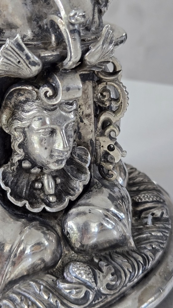 EXCEPTIONAL EXTRA LARGE GERMAN SILVER TANKARD