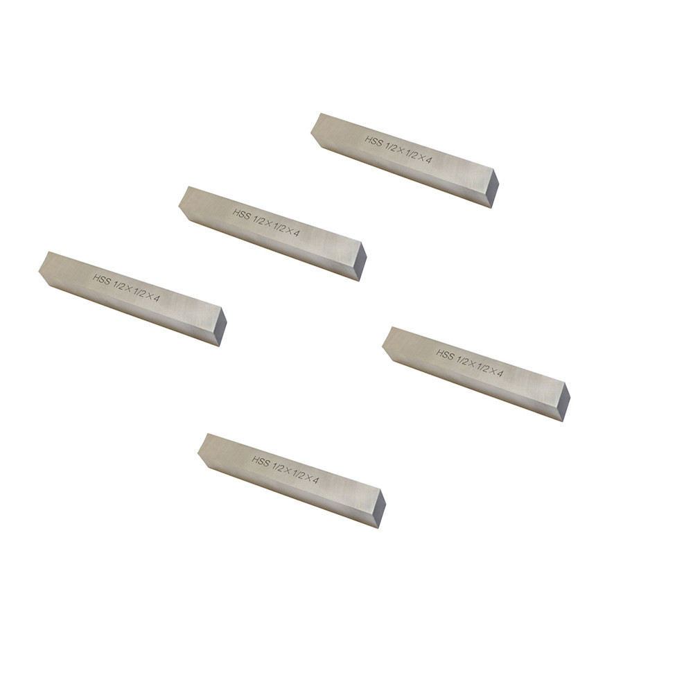 5 PC HSS Square Lathe Tool Bits Milling Machine Fly Cutter 1/2'' x 1/2'' x 4''