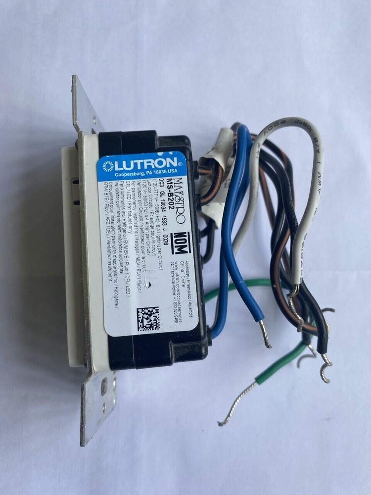 Lutron Maestro MS-B202-WH Dual Tech Circuit Occupancy Sensor Switch SHIPS TODAY