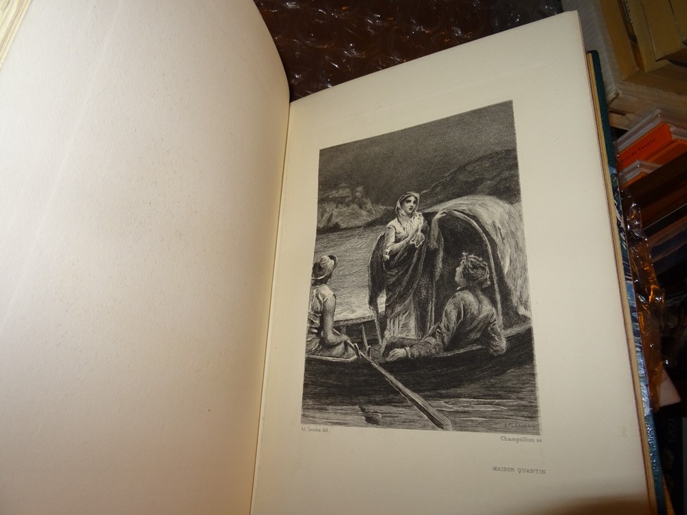 Raphaël - Lamartine Beautiful Moroccan Binding Signed - Champollion with Suit...