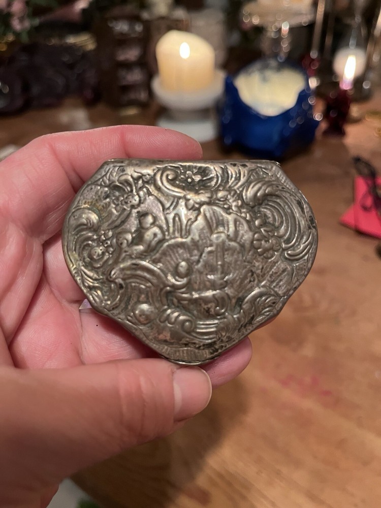 Engraved 1792 Antique Sterling Silver Snuff Box
