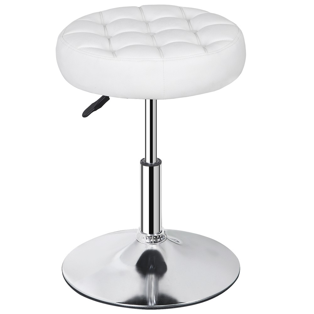 1/2/4 PC Vanity stool PU Leather Swivel Stool Adjustable Home Office Stool White