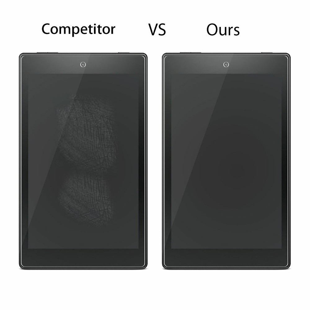 2 Pack Glass Screen Protector For Amazon 2019 Fire HD 10,Bubble free 9H HD Clear