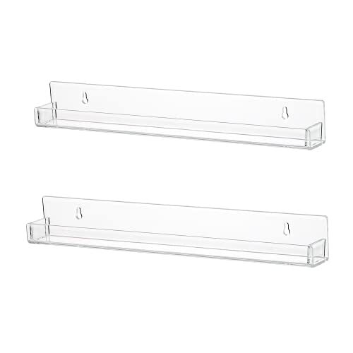 Nail Polish Rack Wall Mounted Shelf 2 Pack,Clear Acrylic Nail Clear,2 PCS