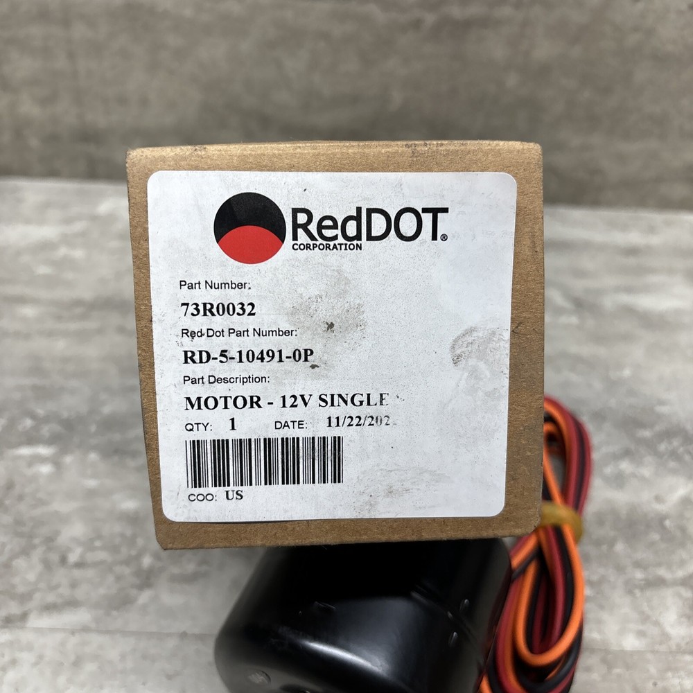 Red Dot RedDot 73R0032 RD-5-10491-0P Replacement Motor, 12VDC, New