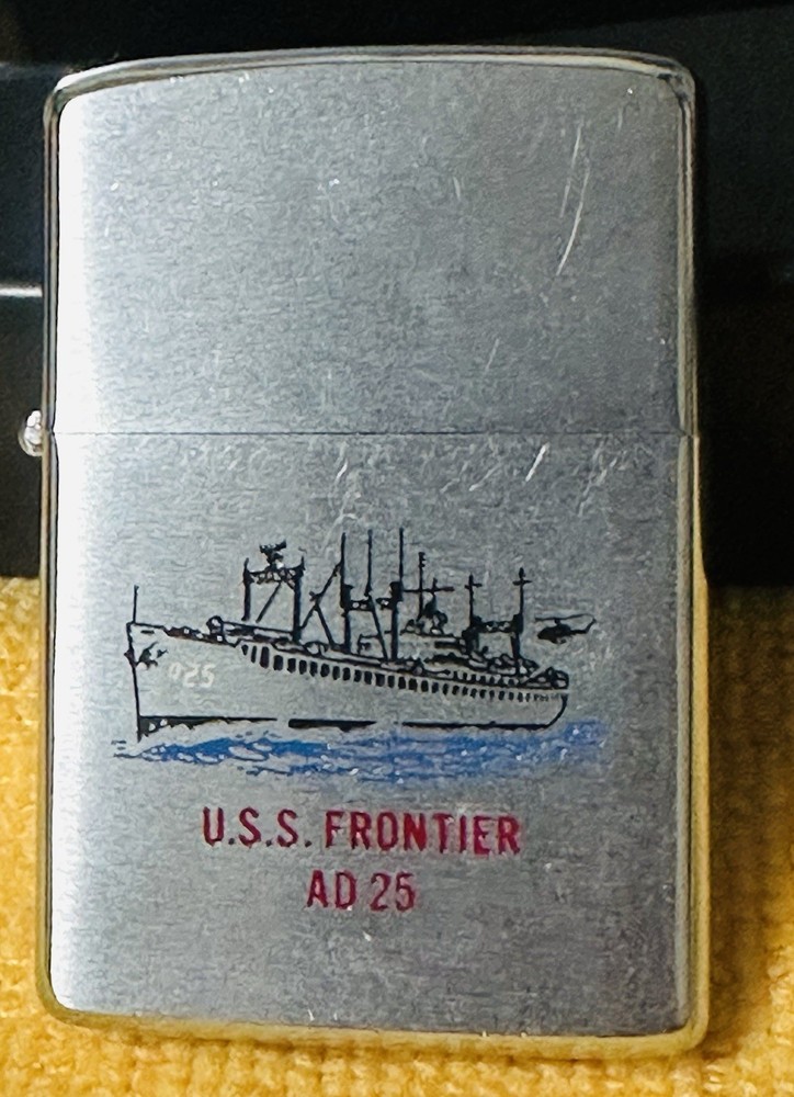 1967 U.S.S. Frontier AD25 Zippo Lighter
