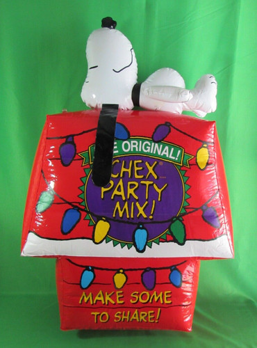 The Original Chex Party Mix Snoopy Inflatable Store Display Unit - NOS - Sealed