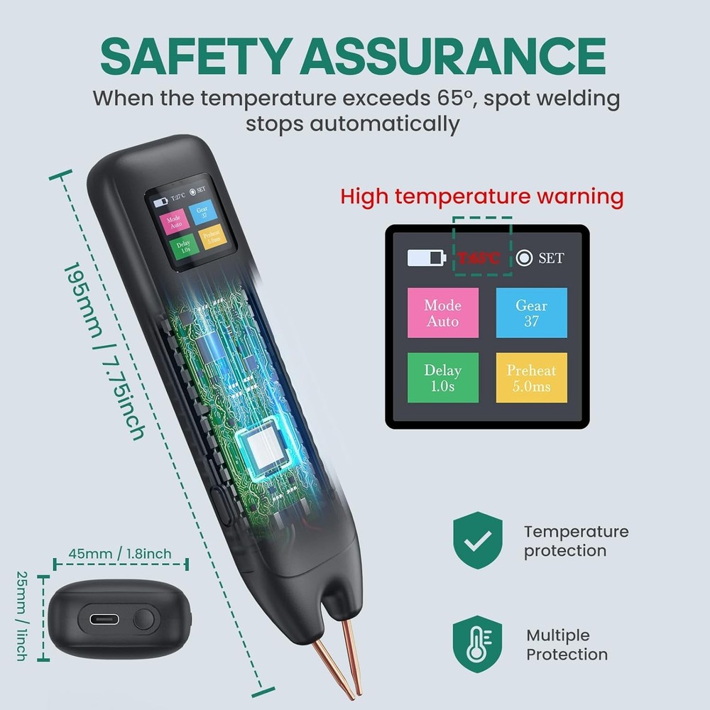 Battery Welding Machine with 99 Adjustable Settings Handheld Spot Welder