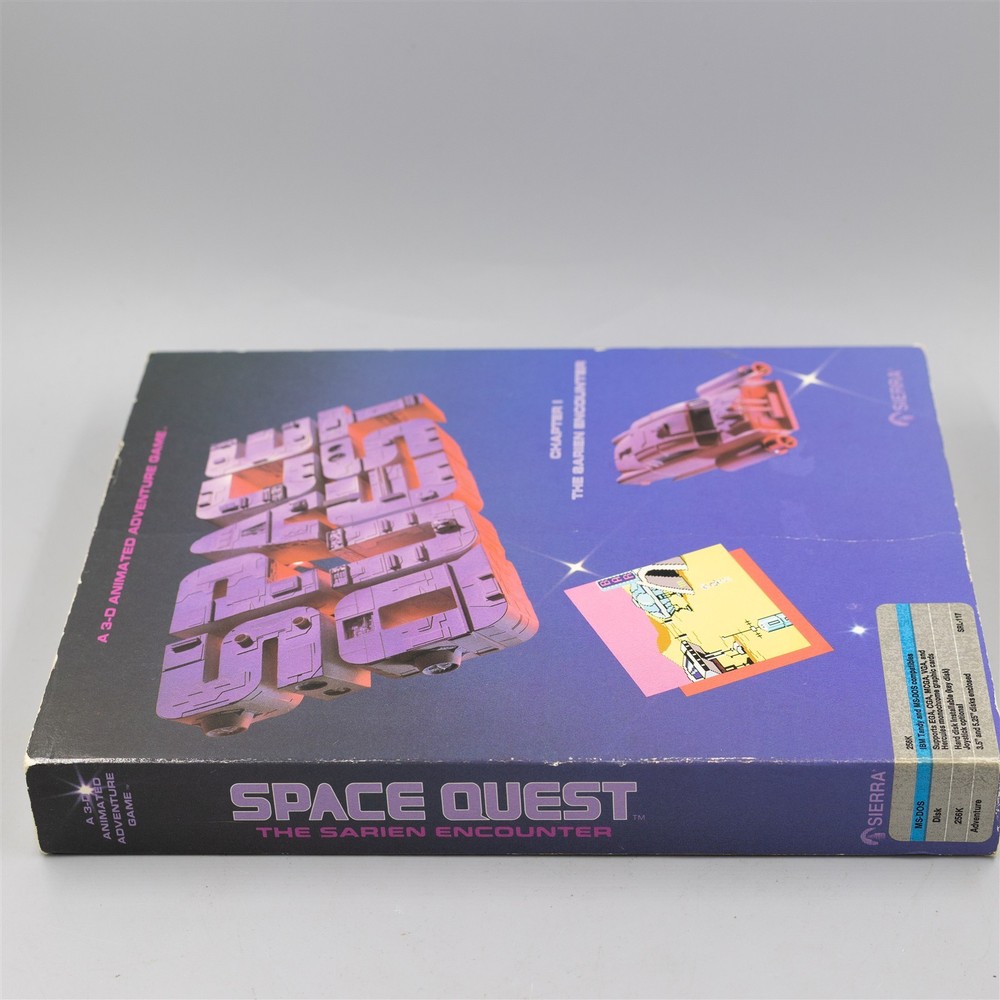Space Quest Sarien Encounter (Sierra, PC, 1987) Empty Box & Manual Only